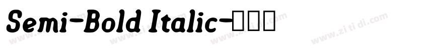 Semi-Bold Italic字体转换